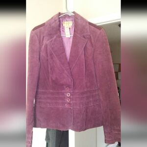 Tall Girl Classic Suede Purple Jacket Size 10